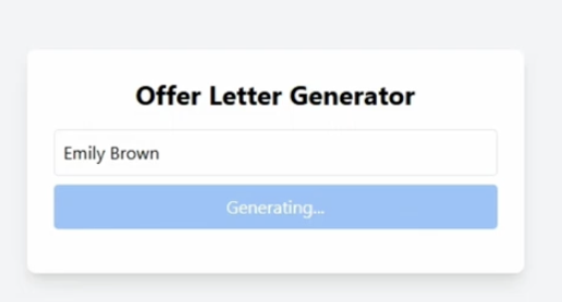 AI Offer Letter Agent